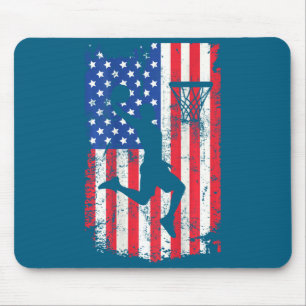 Tapis De Souris Impression au dos basket-ball usa drapeau américai