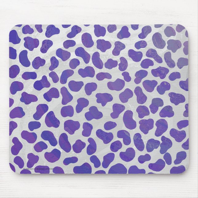 Tapis De Souris Impression dalmate violet et blanche (Devant)