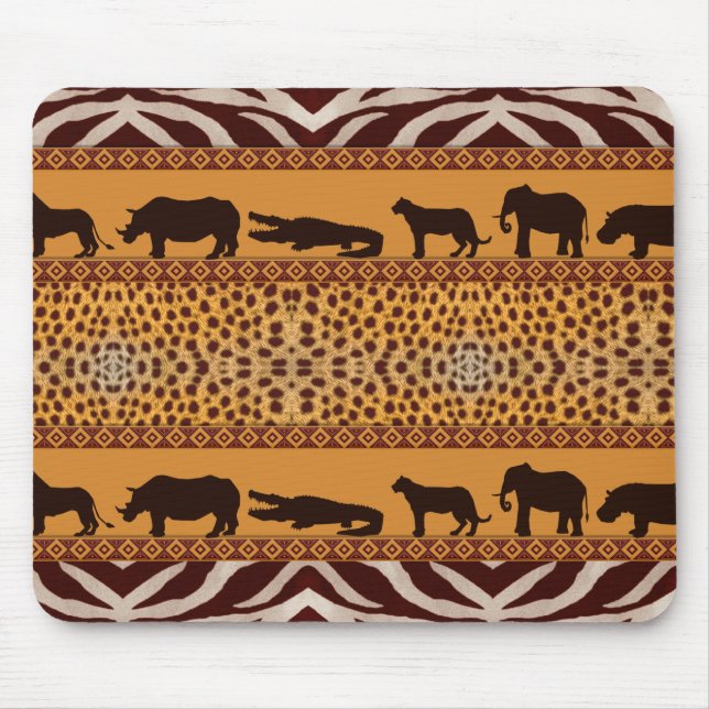 Tapis De Souris Impression d'animal de motif tribal africain moder (Devant)