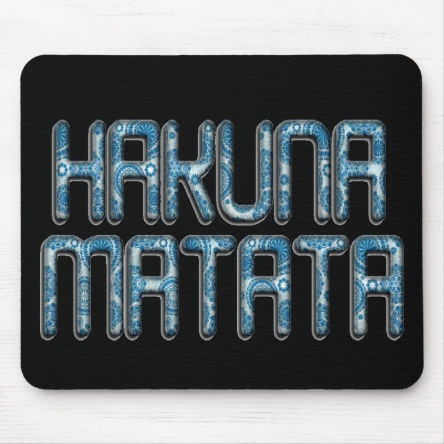 Tapis De Souris Impression d'art 3D Hakuna Matata (Devant)