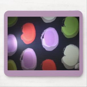 Tapis De Souris Impression d'art à motif moderne coloré à pois