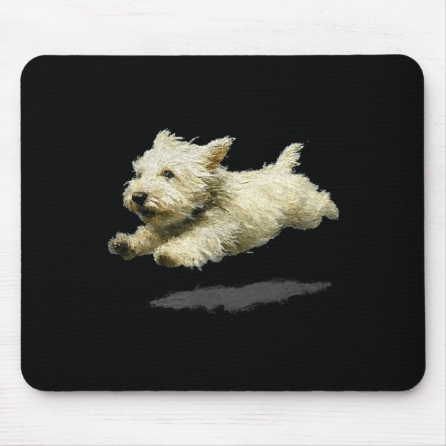 Tapis De Souris Impression d'art de chien courant mignon rétro drô (Devant)