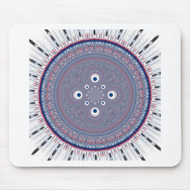 Tapis De Souris Impression d'art de design radial (Devant)