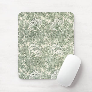 Tapis De Souris Impression d'art floral Tulipe verte de William Mo