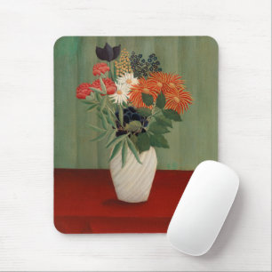 Tapis De Souris Impression d'art floral vert sauge Henri Rousseau