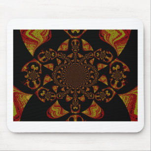 Tapis De Souris Impression d'art Kaleidoscope crâne