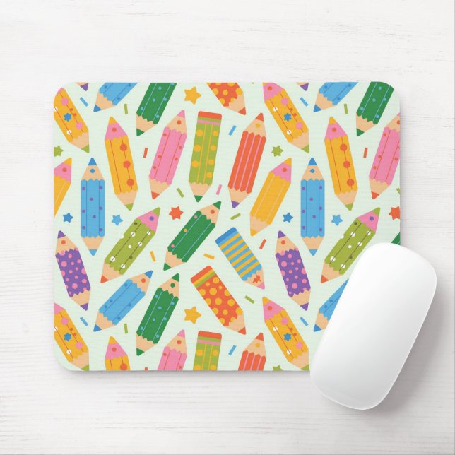 Tapis De Souris Impression de crayon personnalisable mignonne (Avec souris)