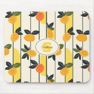Tapis De Souris Impression de fruits citriques jaunes ensoleillés