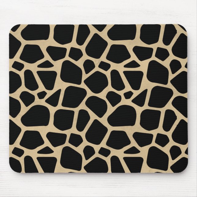 Tapis De Souris Impression de girafe Brown noire (Devant)