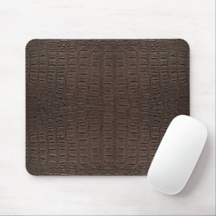 Tapis De Souris Impression de peau d'alligator marron