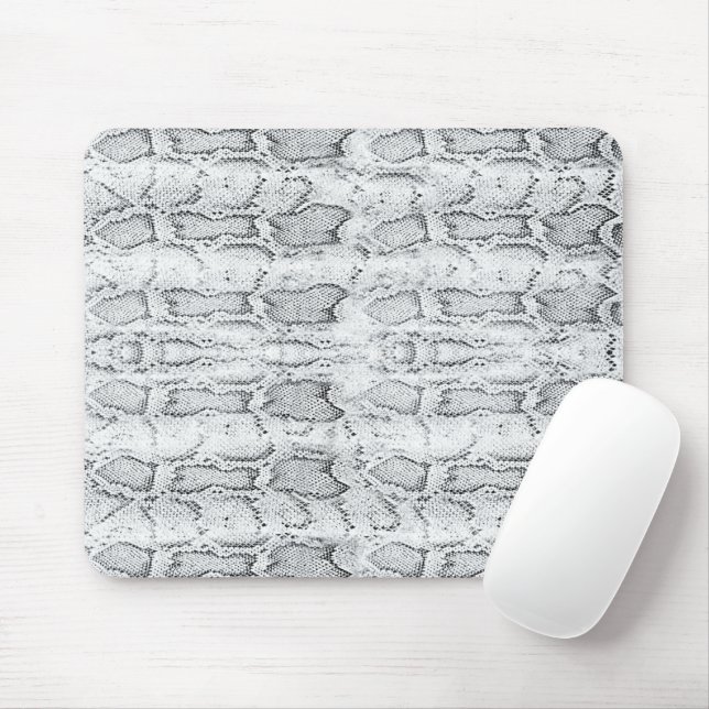 Tapis De Souris Impression de peau de serpent Python blanc (Avec souris)