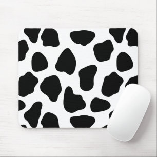 Tapis De Souris Impression de vache noire et blanche