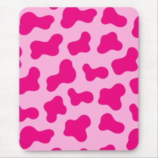Tapis De Souris Impression de vache rose