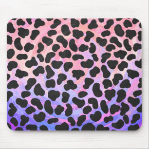 Tapis De Souris Impression noire et rose dalmate