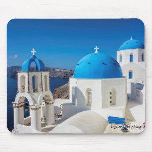Tapis De Souris Impression photo de Santorin, Grèce