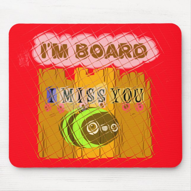 Tapis De Souris Impression Quirky Bee Art (Devant)