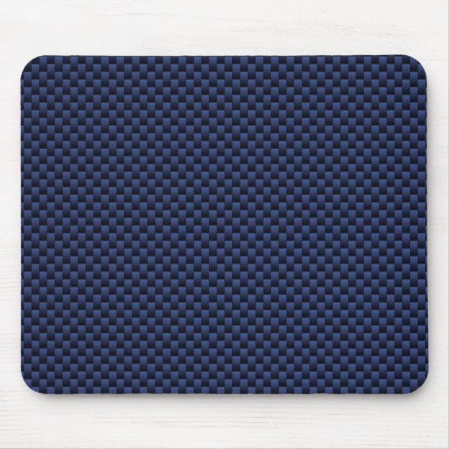Tapis De Souris Impression Royal Blue Carbon Fiber Style Tressage (Devant)