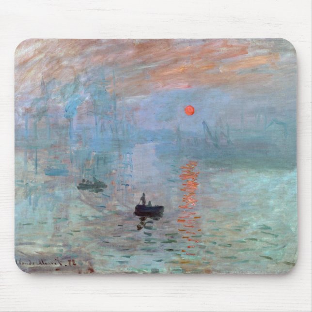 Tapis De Souris Impression, Sunrise, Claude Monet, 1872 (Devant)