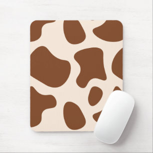 Tapis De Souris Impression vache rose et marron