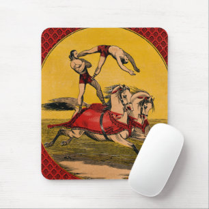 Tapis De Souris Impression vintage De Bareback Riders Perfoming St