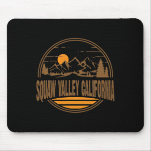Tapis De Souris Impression vintage de randonnée en montagne Squaw