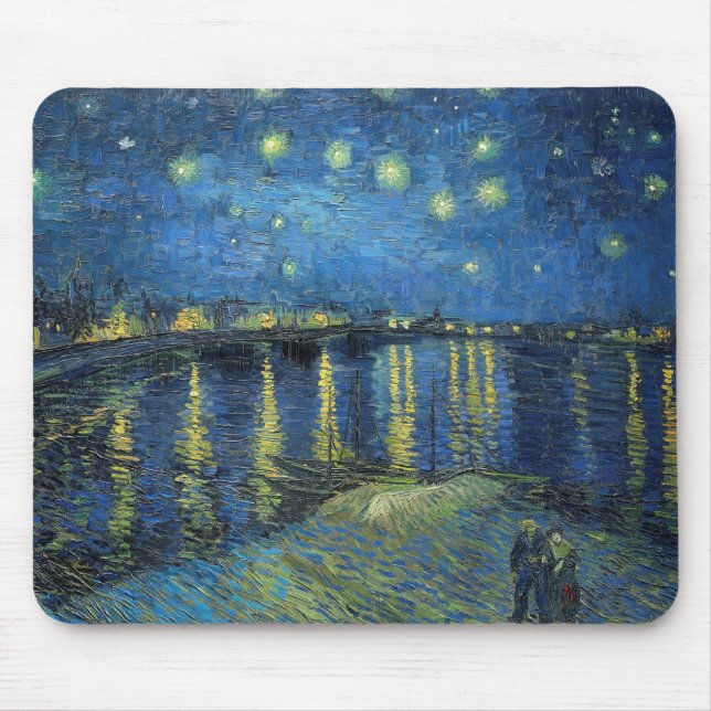 Tapis De Souris Impressionnisme Vincent Van Gogh Starry Starry Nui (Devant)