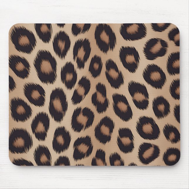 Tapis De Souris Imprimé Animal Classique Léopard Brun Guépard (Devant)