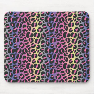 Tapis De Souris Imprimé animalier Léopard Arc-en-Ciel
