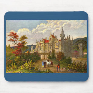 Tapis De Souris imprimé antique de la maison Abbotsford