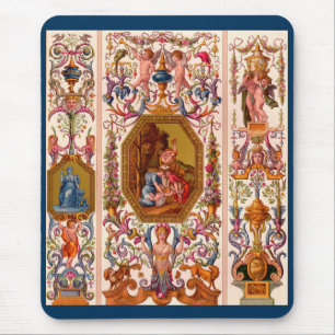 Tapis De Souris imprimé baroque ultra opulent du XVIIe siècle