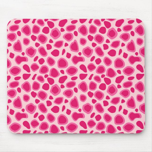Tapis De Souris Imprimé léopard - Fuchsia et rose clair (Devant)
