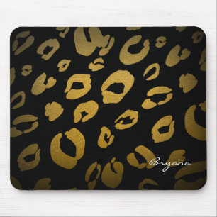 Tapis de souris imprimé léopard guépard animal dor