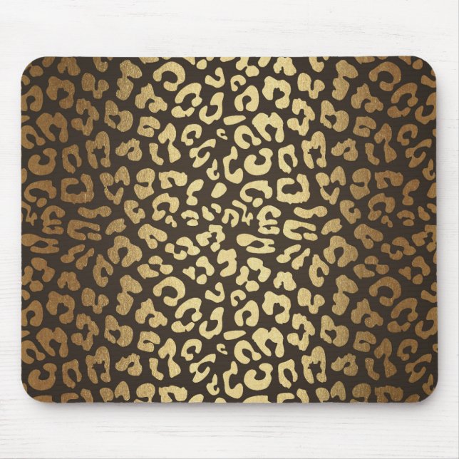 Tapis De Souris Imprimé Peau D'Animal Guépard Léopard Moderne Glam (Devant)