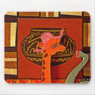 Tapis De Souris Imprimer Casquette Giraffe