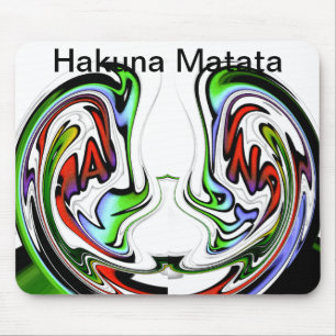 Tapis De Souris Imprimer Hakuna Matata Whirl Art Extraordinaire