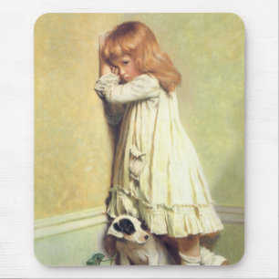 Tapis De Souris In Disgrace de Charles Burton Barber, Vintage Art