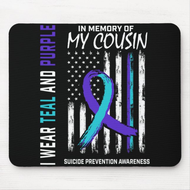 Tapis De Souris In Memory Cousin Suicide Awareness Prevention Amer (Devant)