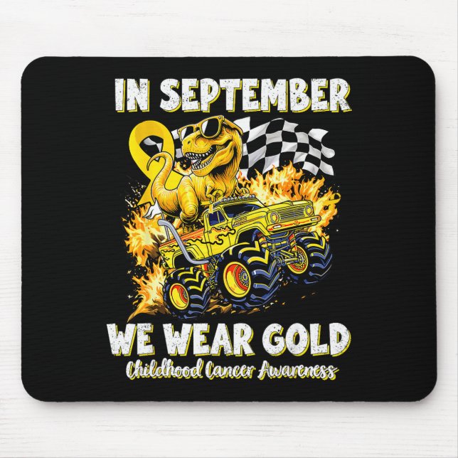 Tapis De Souris In September We Wear Gold Childhood Cancer Awarene (Devant)