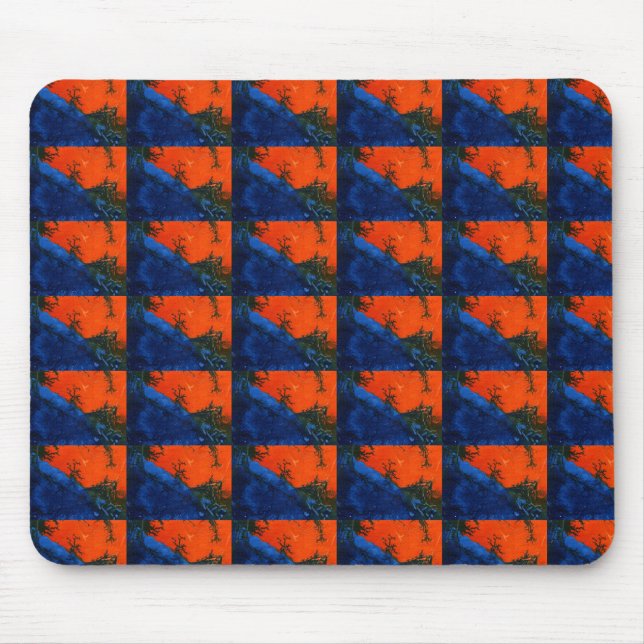 Tapis De Souris "Incendie de marais #4" Tiled Abstract Design Mous (Devant)