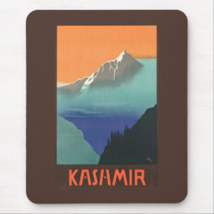 Tapis De Souris Inde (Cachemire) Affiche de voyage mousepad