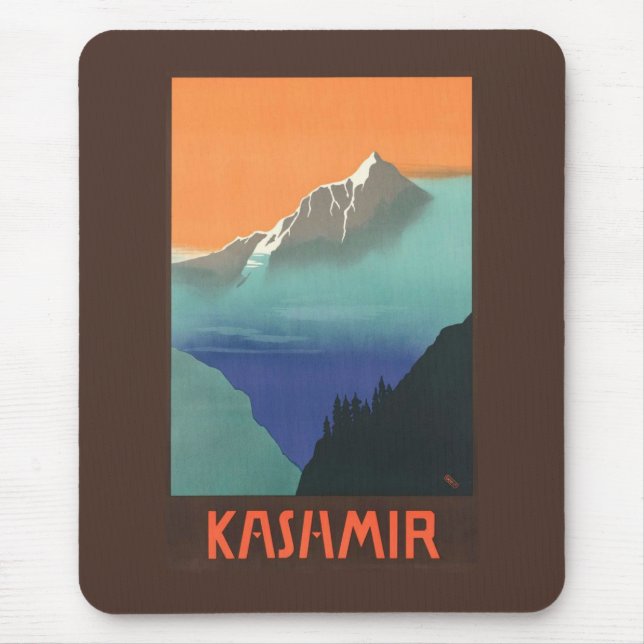 Tapis De Souris Inde (Cachemire) Affiche de voyage mousepad (Devant)