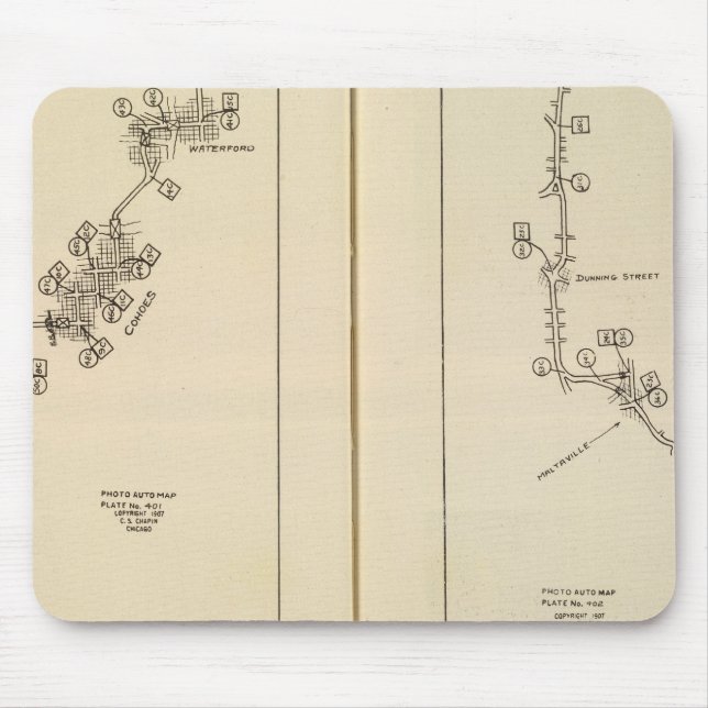 Tapis De Souris Index map Albany, Saratoga Springs (Devant)