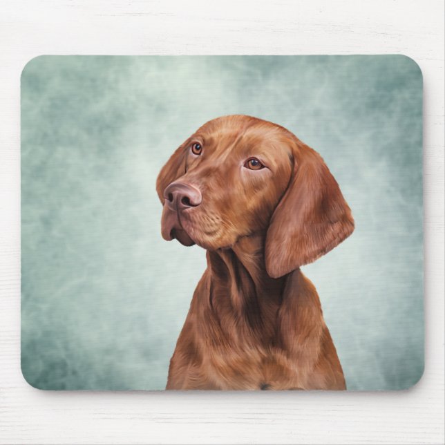 Tapis De Souris Indicateur drôle de dessin de Vizsla (Devant)