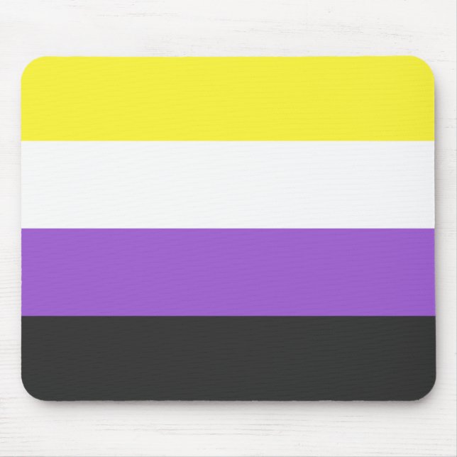 Tapis De Souris Indicateur Enby (Pride non binaire) (Devant)