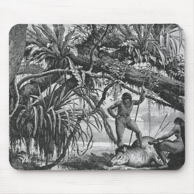Tapis De Souris Indiens de Caripuna avec le tapir (Devant)