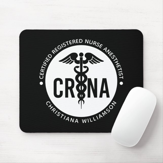 Tapis De Souris Infirmière anesthésiste certifiée CRNA personnalis (Avec souris)