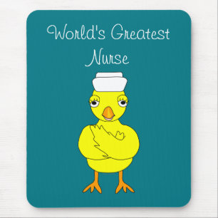Tapis De Souris Infirmière Chick Armoiries pliées