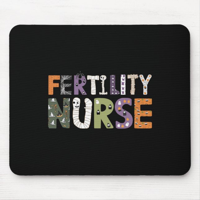 Tapis De Souris Infirmière De Fertilité Halloween Éffrayant Infirm (Devant)