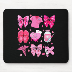 Tapis De Souris Infirmière de la Saint-Valentin Nk Nœud Rn Pct Cna