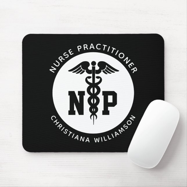 Tapis De Souris Infirmière de NP personnalisée Praticien Diplôme C (Avec souris)